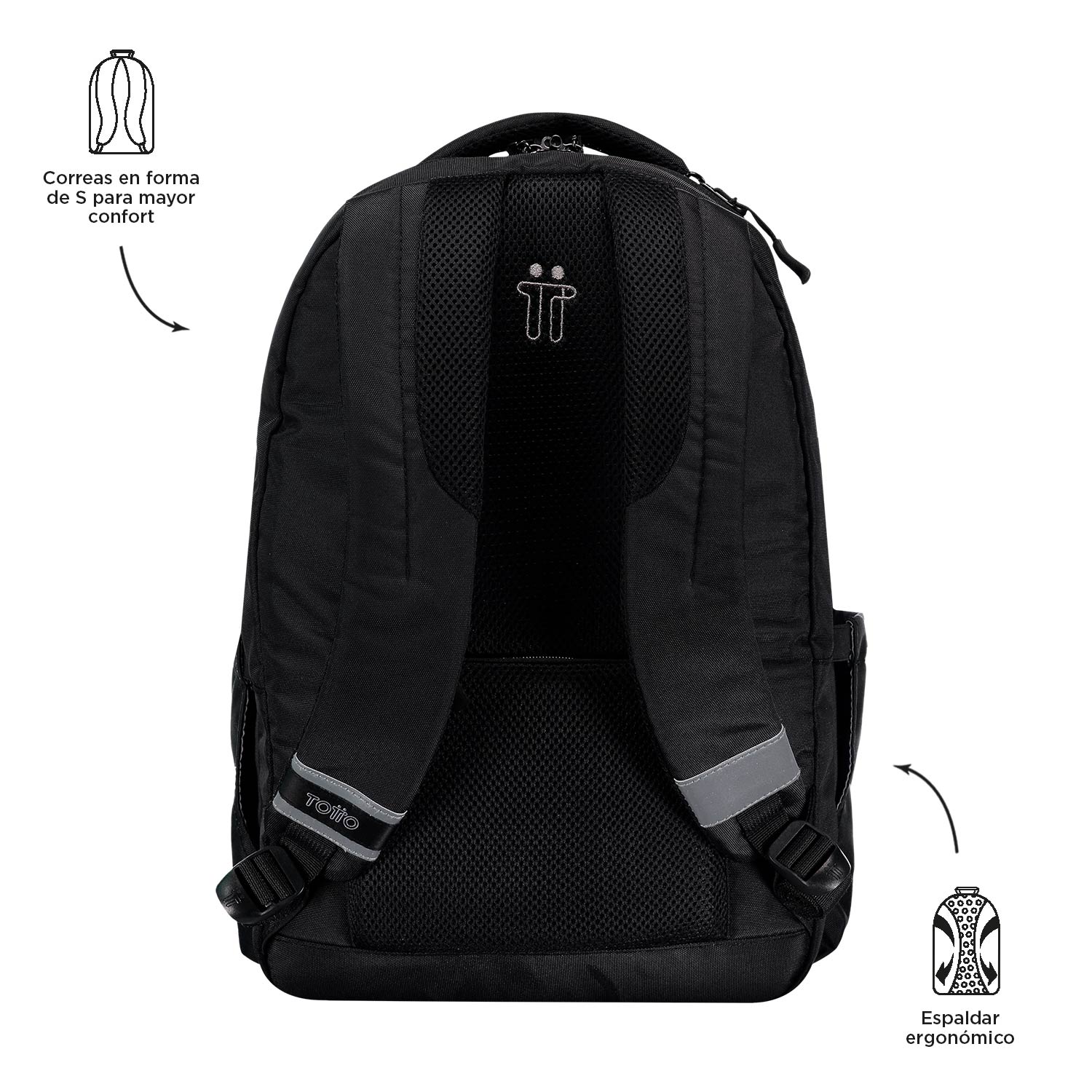 Morral Universitario Porta PC Indo Negro Unisex