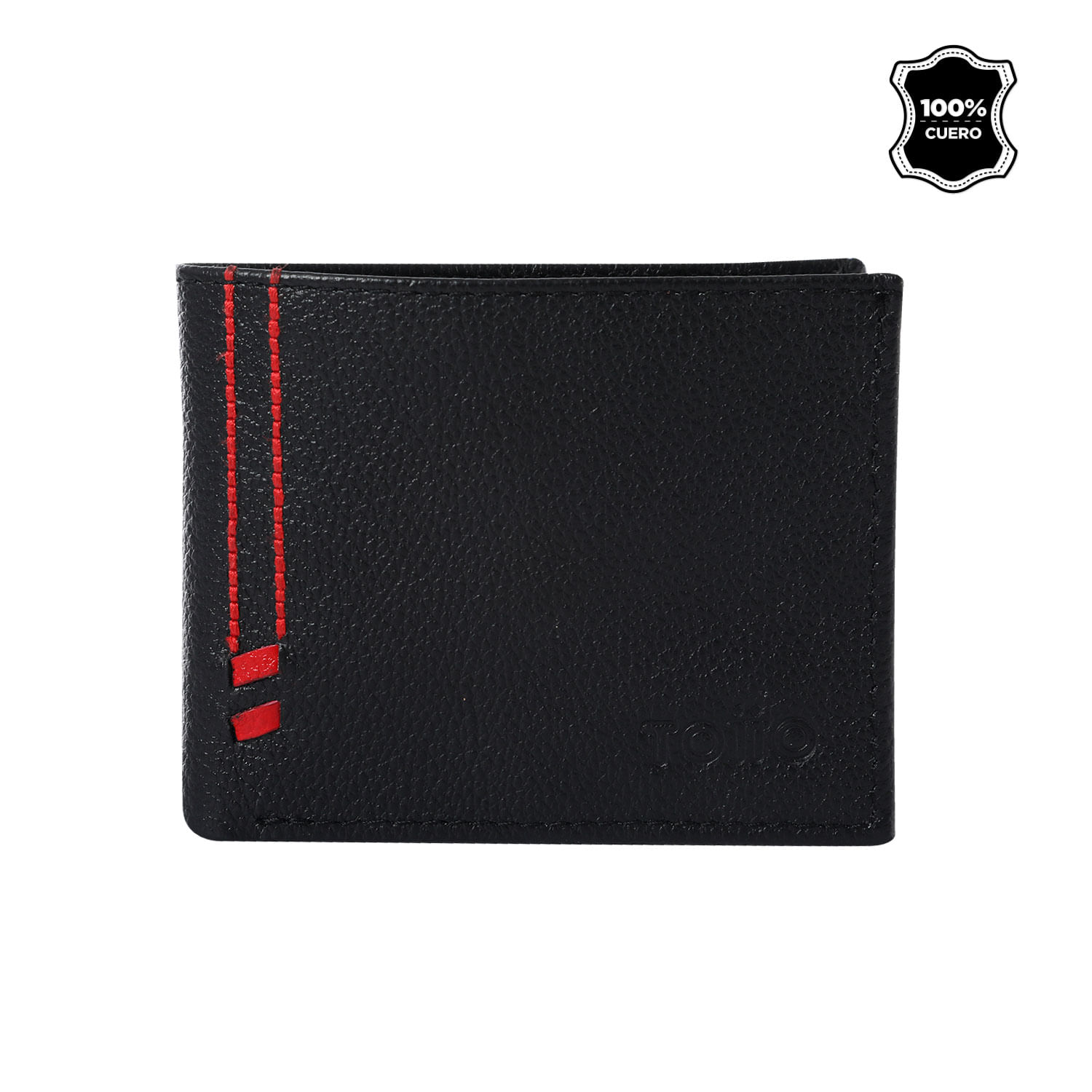 Billetera De Cuero Maxi Negra Mediana Hombre Totto