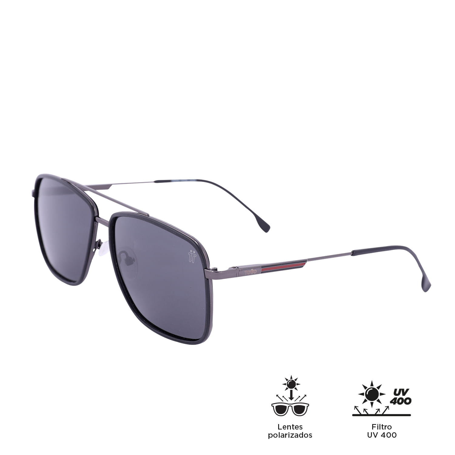 Lentes de Sol para Hombre Luzsa Biskek Negro Azul VS12003PX