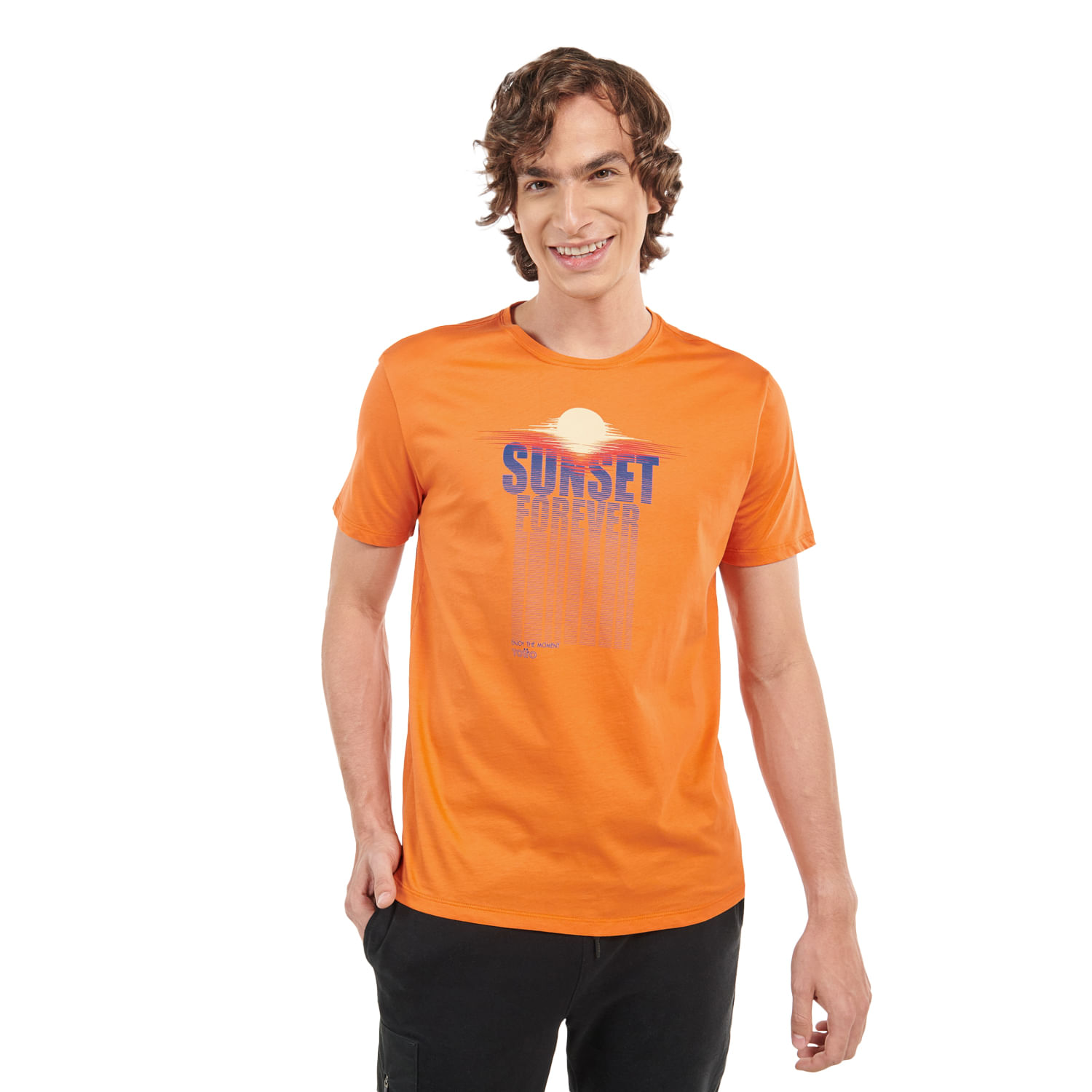 Camiseta manga corta hombre Toletum III naranja