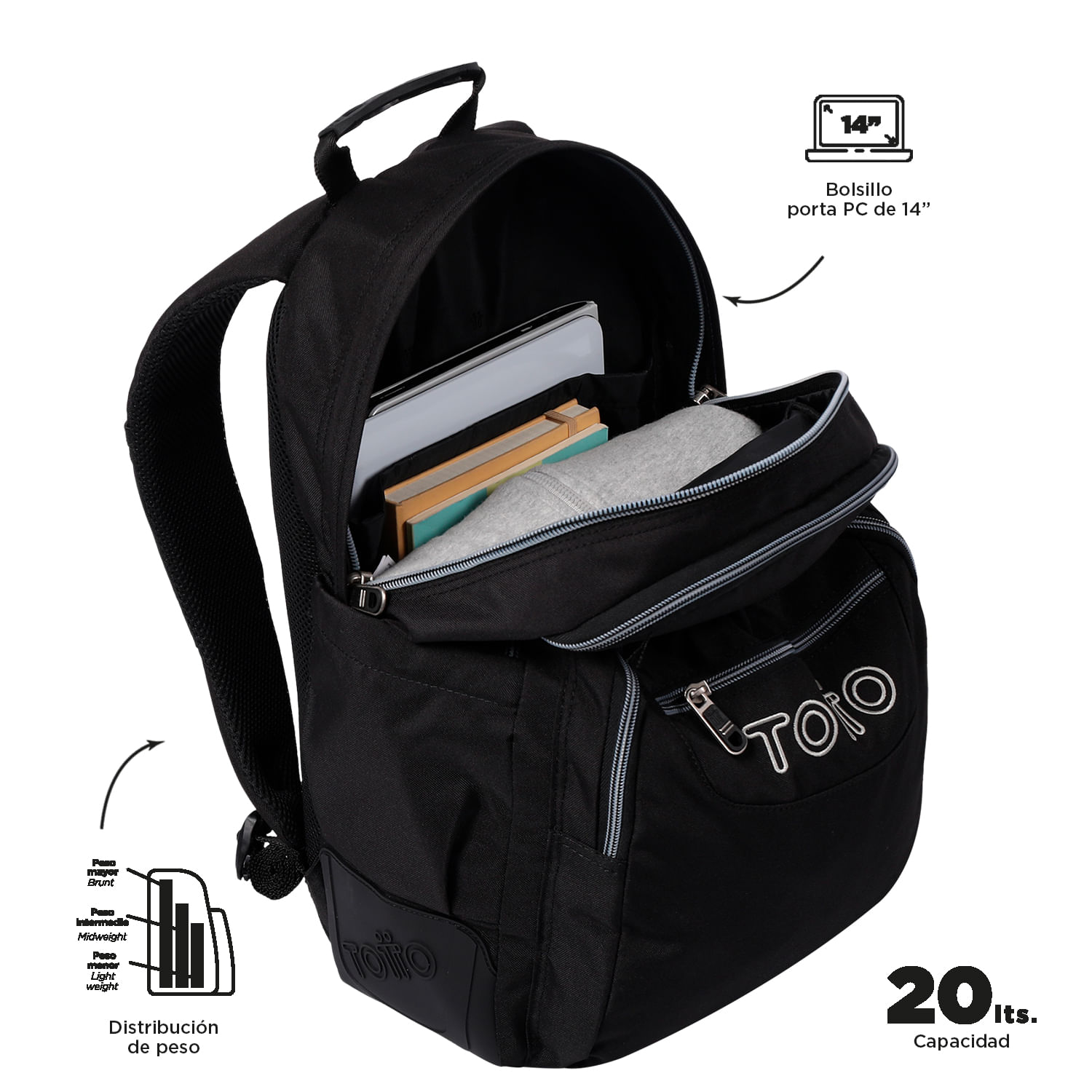 Morral Juvenil Porta PC 14