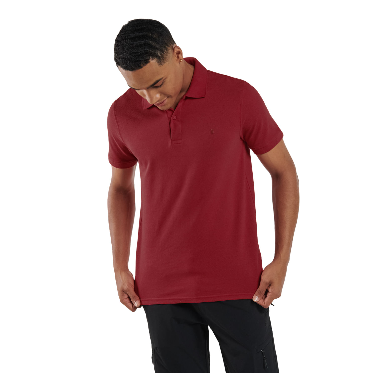 Playera Roja Outfit Con Camisa Polo Hombre Camiseta Polo Rojo