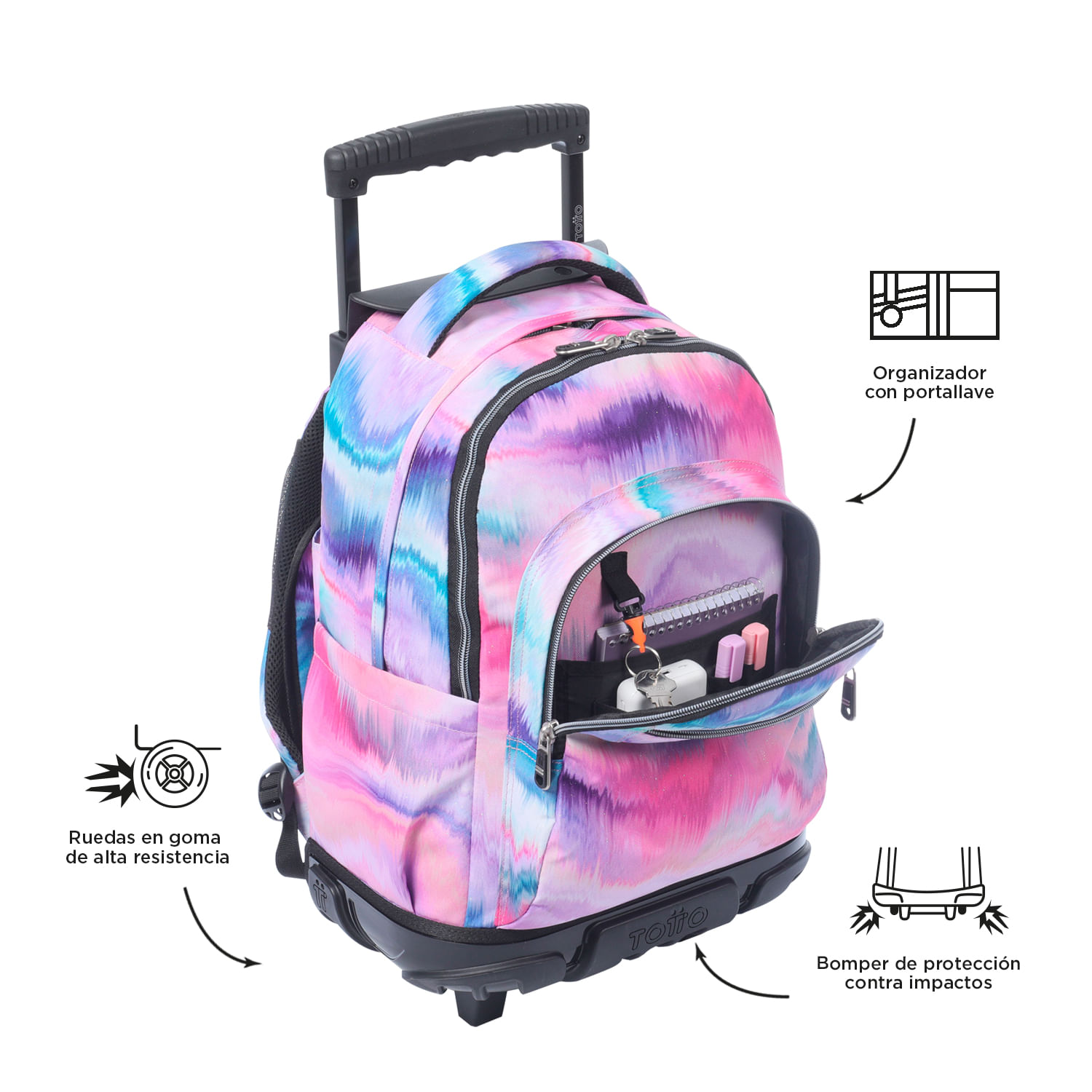 Maletines Totto Morrales Totto Para NiÃ±as Con Ruedas De Ruedas