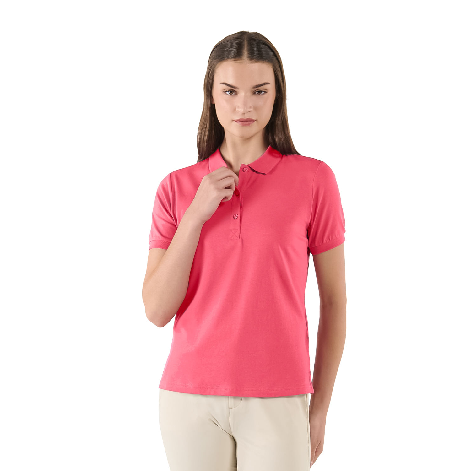 Camisa polo roja mujer online