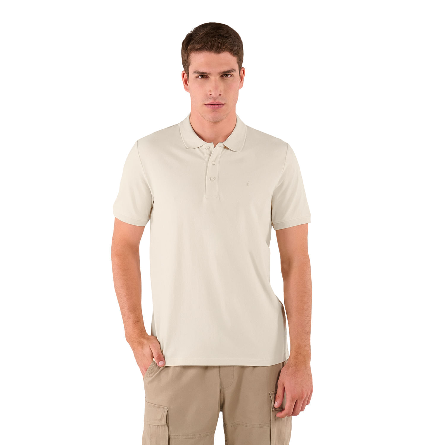 Camisa Polo Youngpolo para Hombre Beige