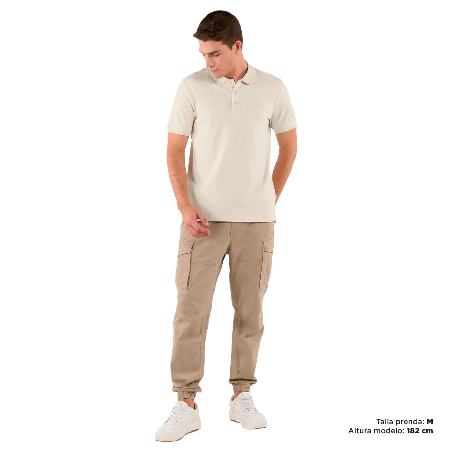 Camisa Polo Youngpolo para Hombre Beige