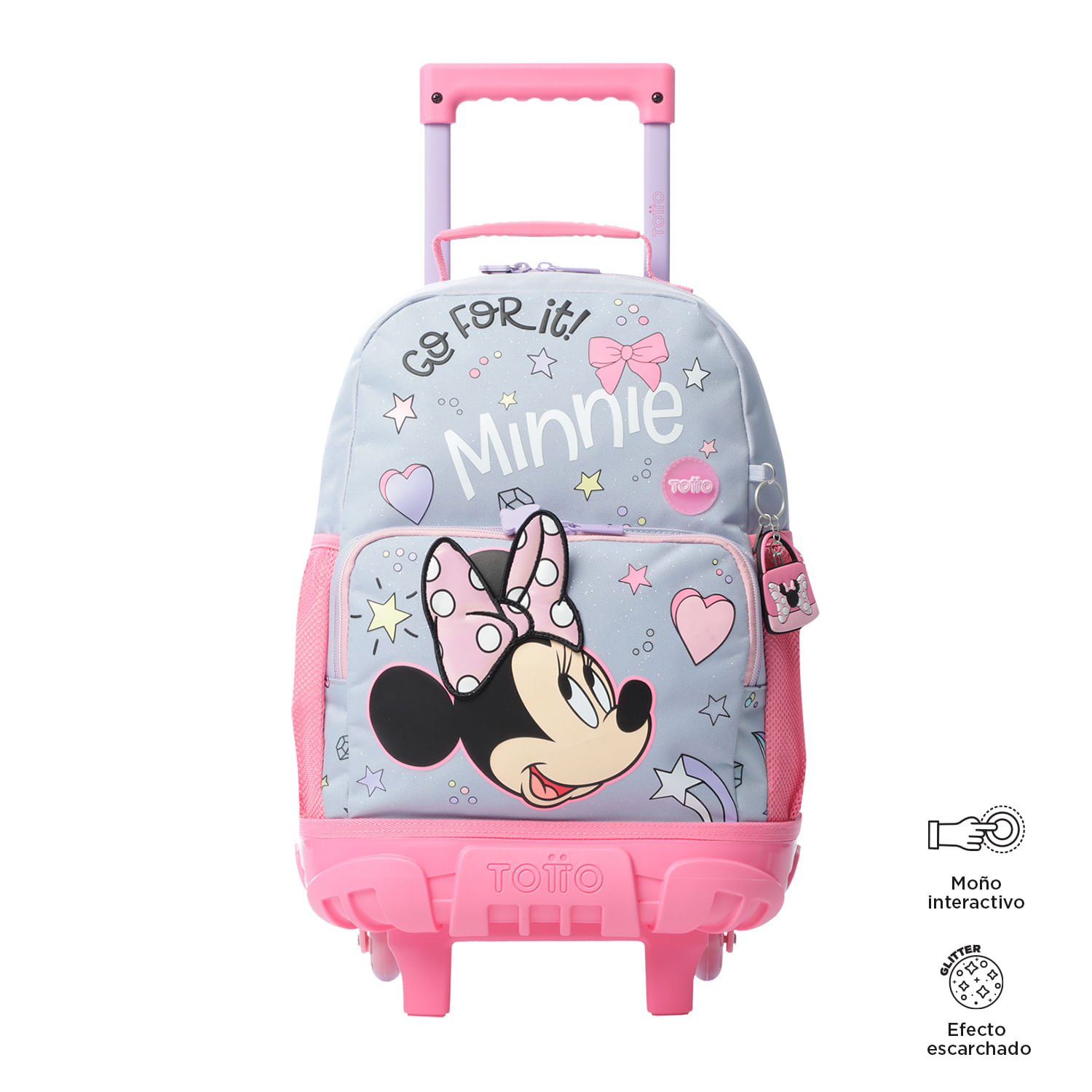 Morral ruedas Nina Minnie Mediano Gris