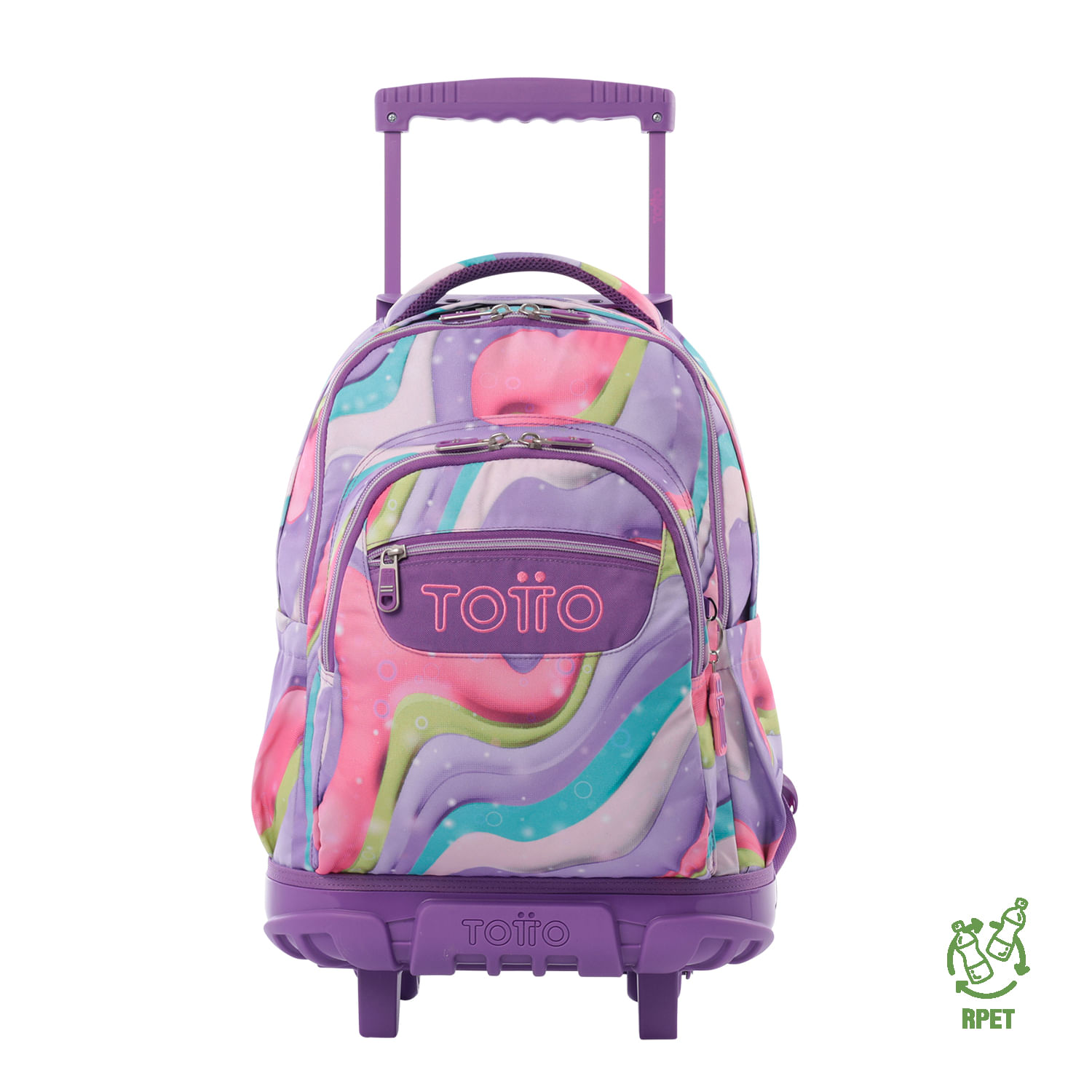 Morral Ruedas Niña Porta PC Bomper Renglon Morado