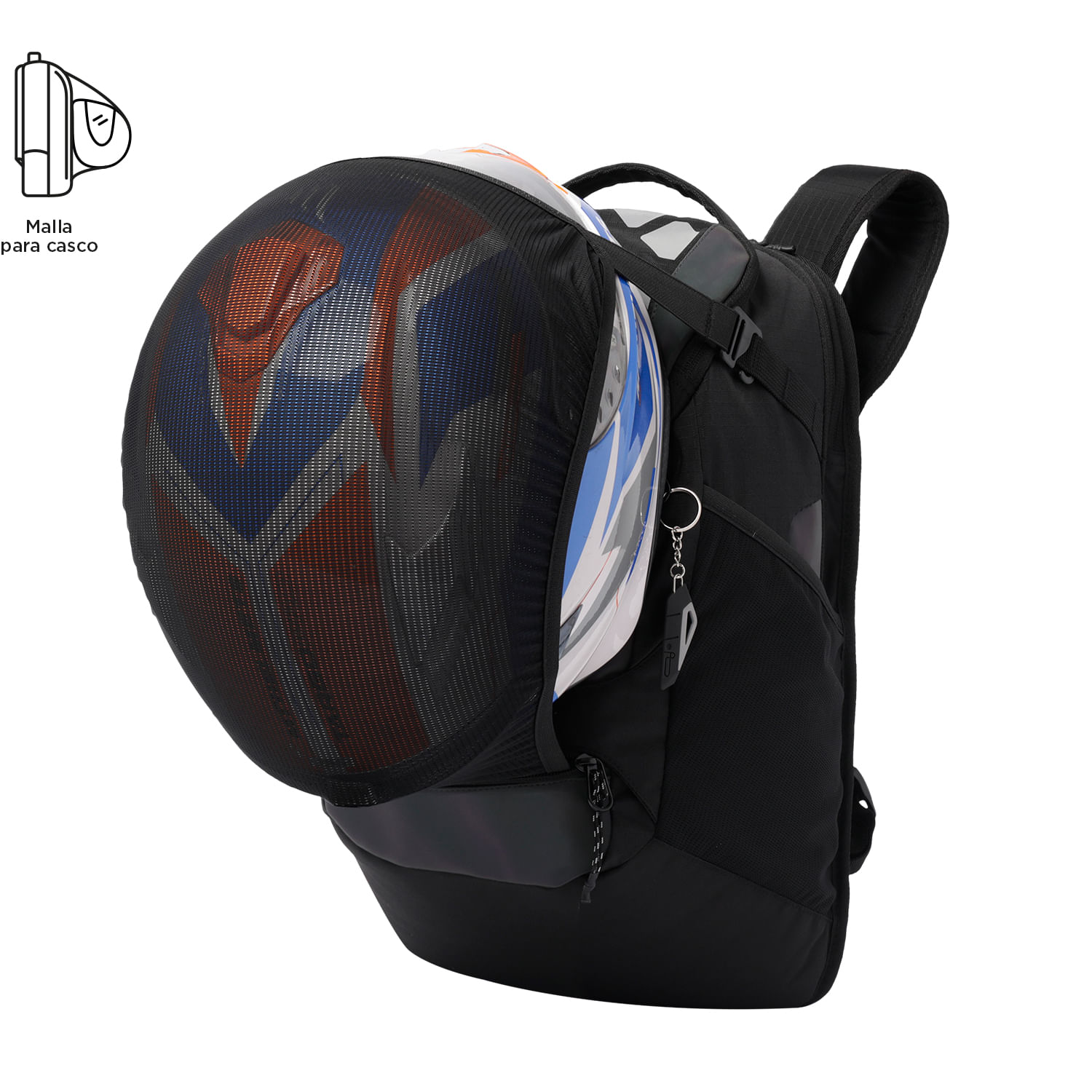 Porta Casco Morral Para Casco De Moto Kalinga Ashok Mochila