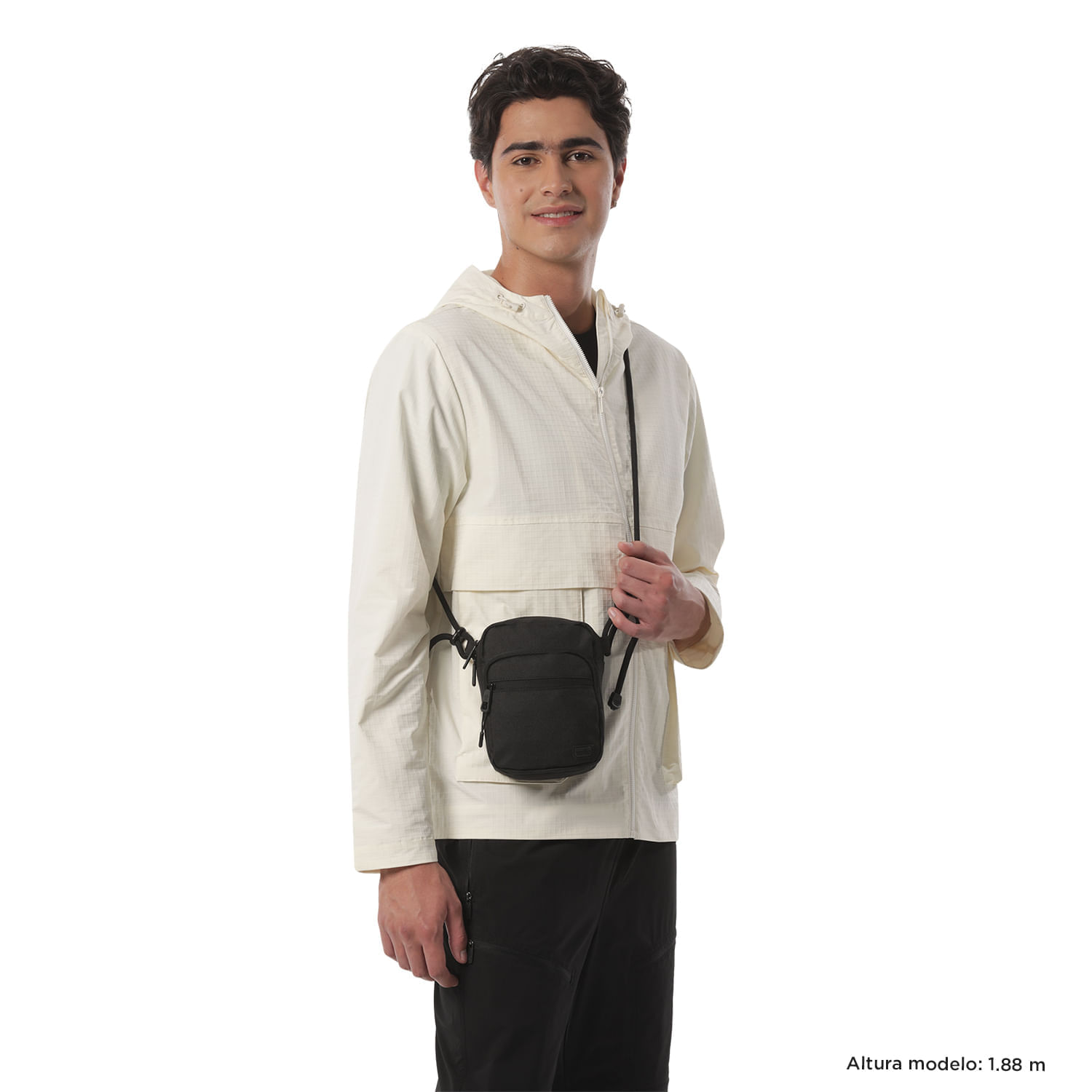 Bolso Crossbody Hombre Riva Negro Pequeño Totto