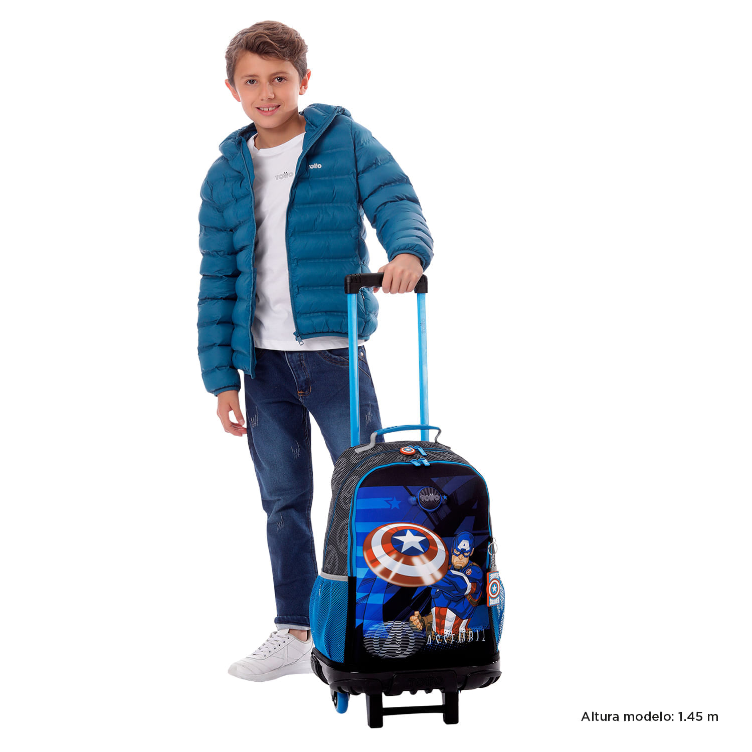 Morral con ruedas para niño Avengers