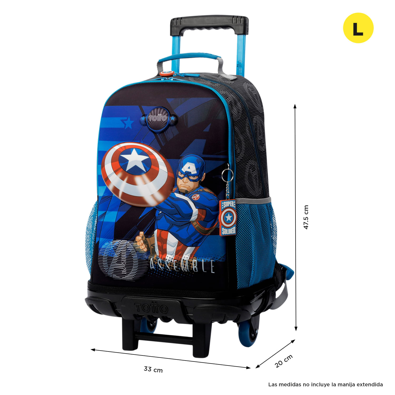 Morral con ruedas para niño Avengers