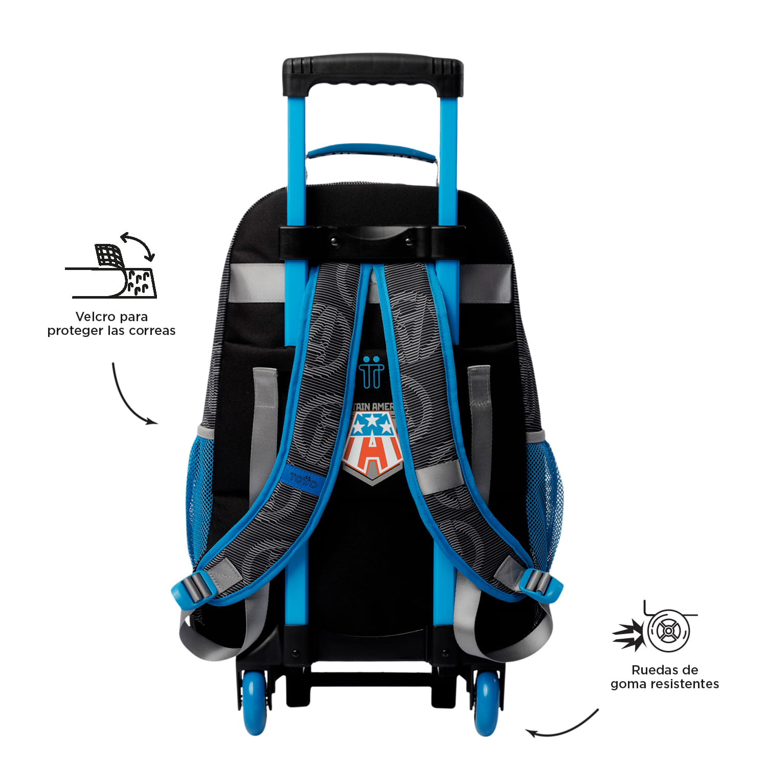 Morral con ruedas para niño Avengers