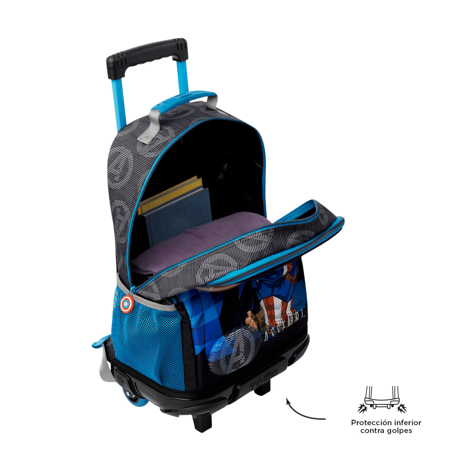 Morral con ruedas para niño Avengers