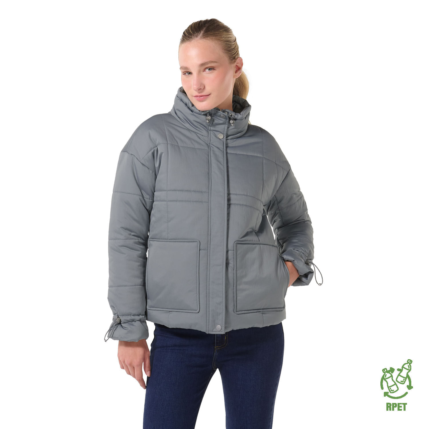 Chaqueta para Mujer Acolchada Silvestre Xl Gris Totto