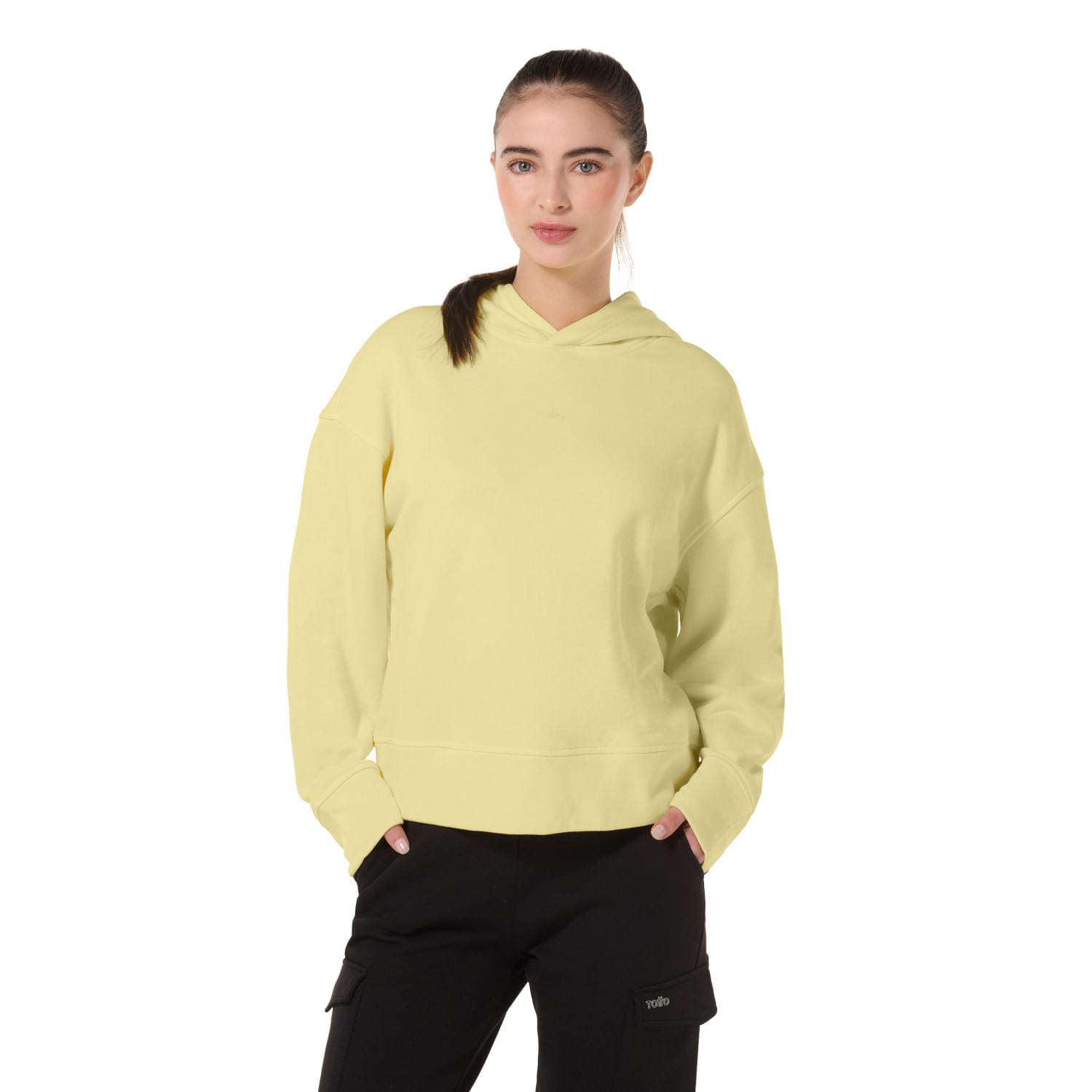 Buzo Tipo Hoodie Zinnia Mujer Xl Amarillo Totto