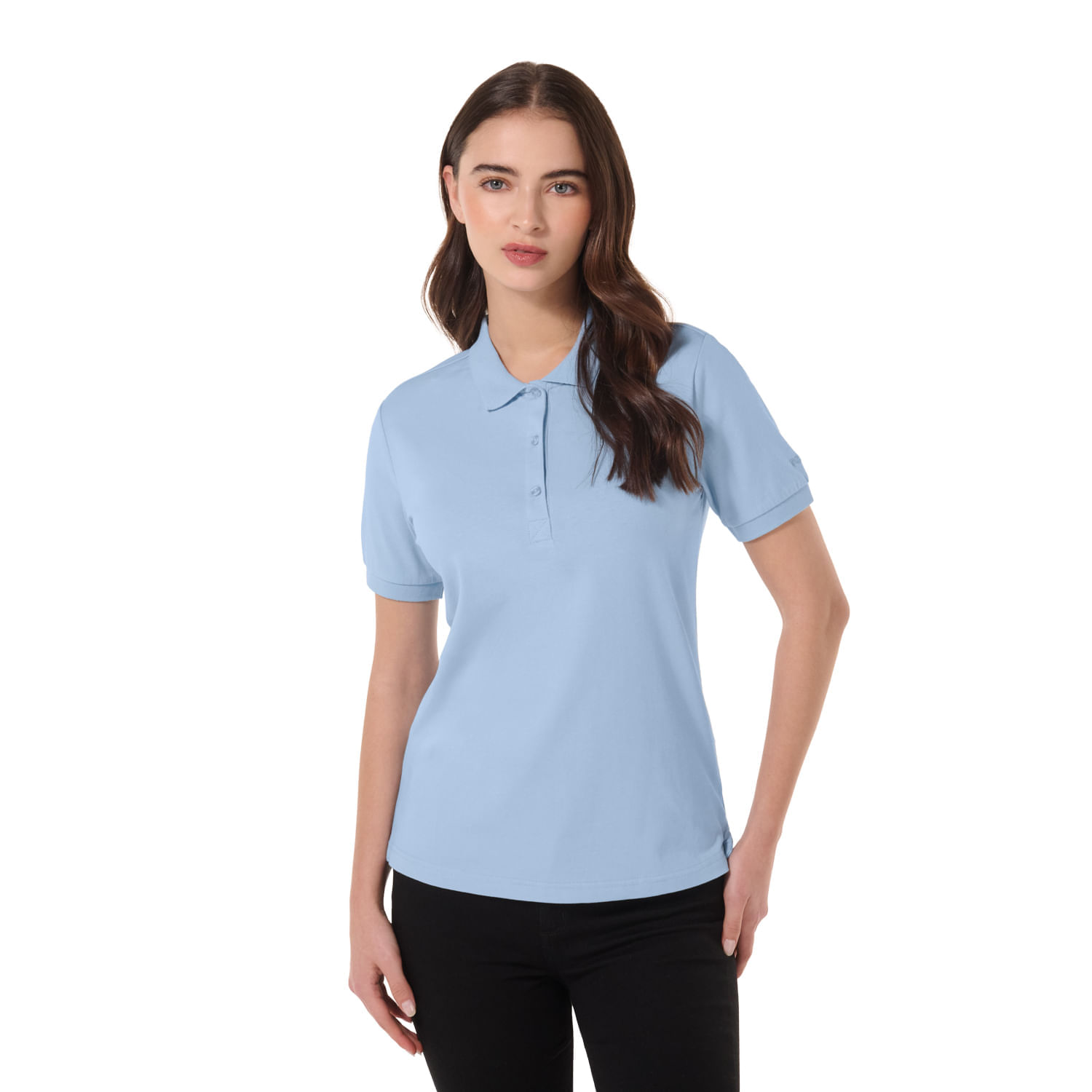 Azul Camisa Tipo Polo Mujer BLUSA TIPO POLO PARA MUJER MANGA CORTA