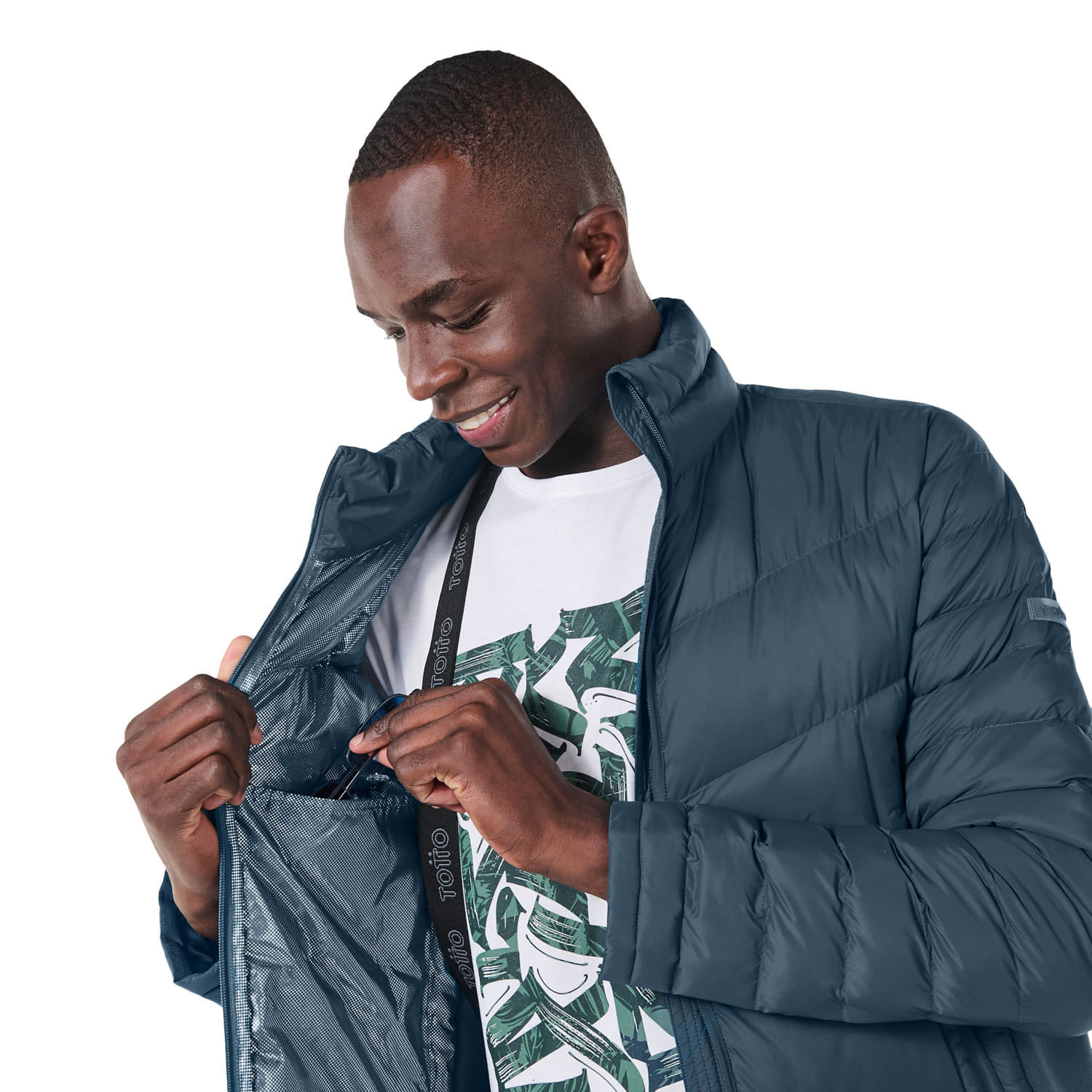 Chaqueta para Hombre Acolchada Palmero Azul Totto