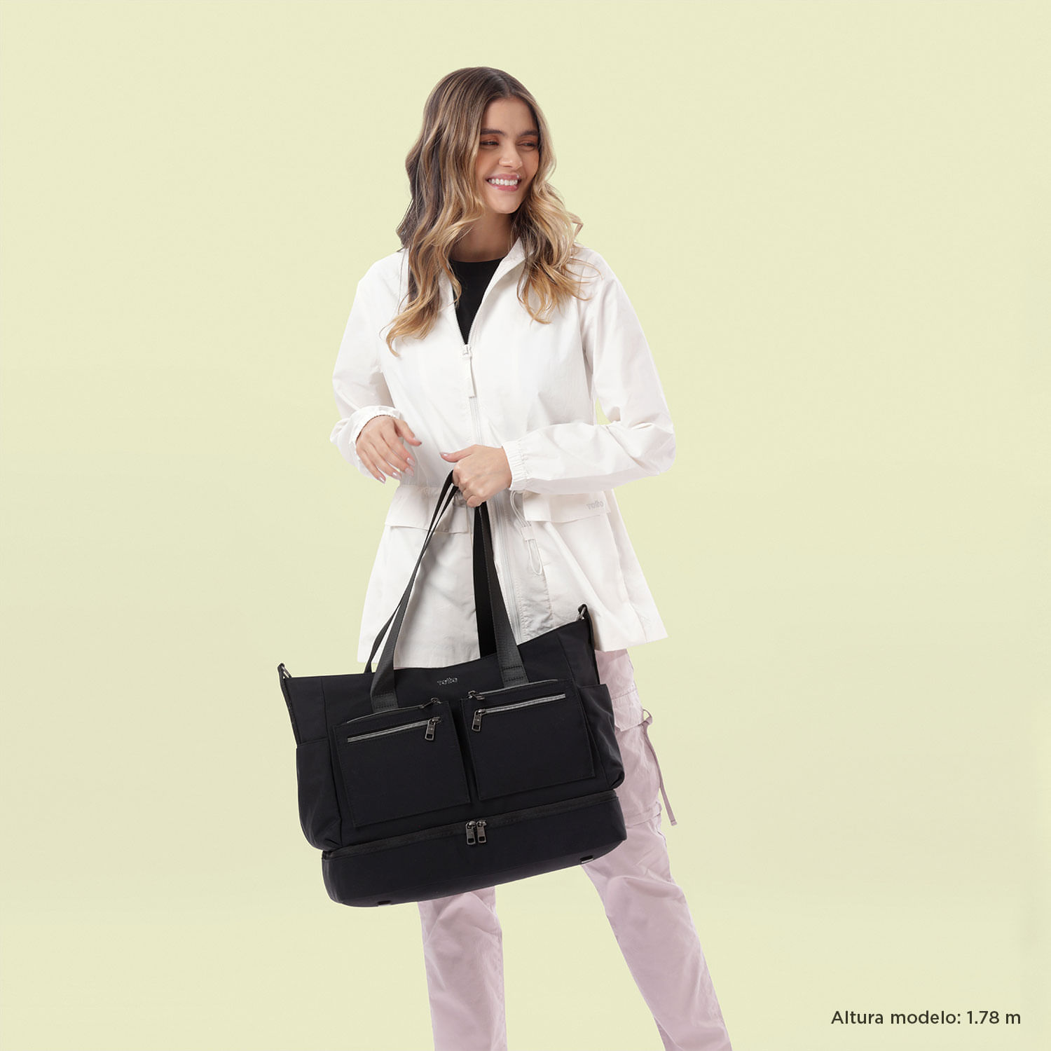 Maxi Tote Bag Mujer Negro Bolso Grande Multifuncional