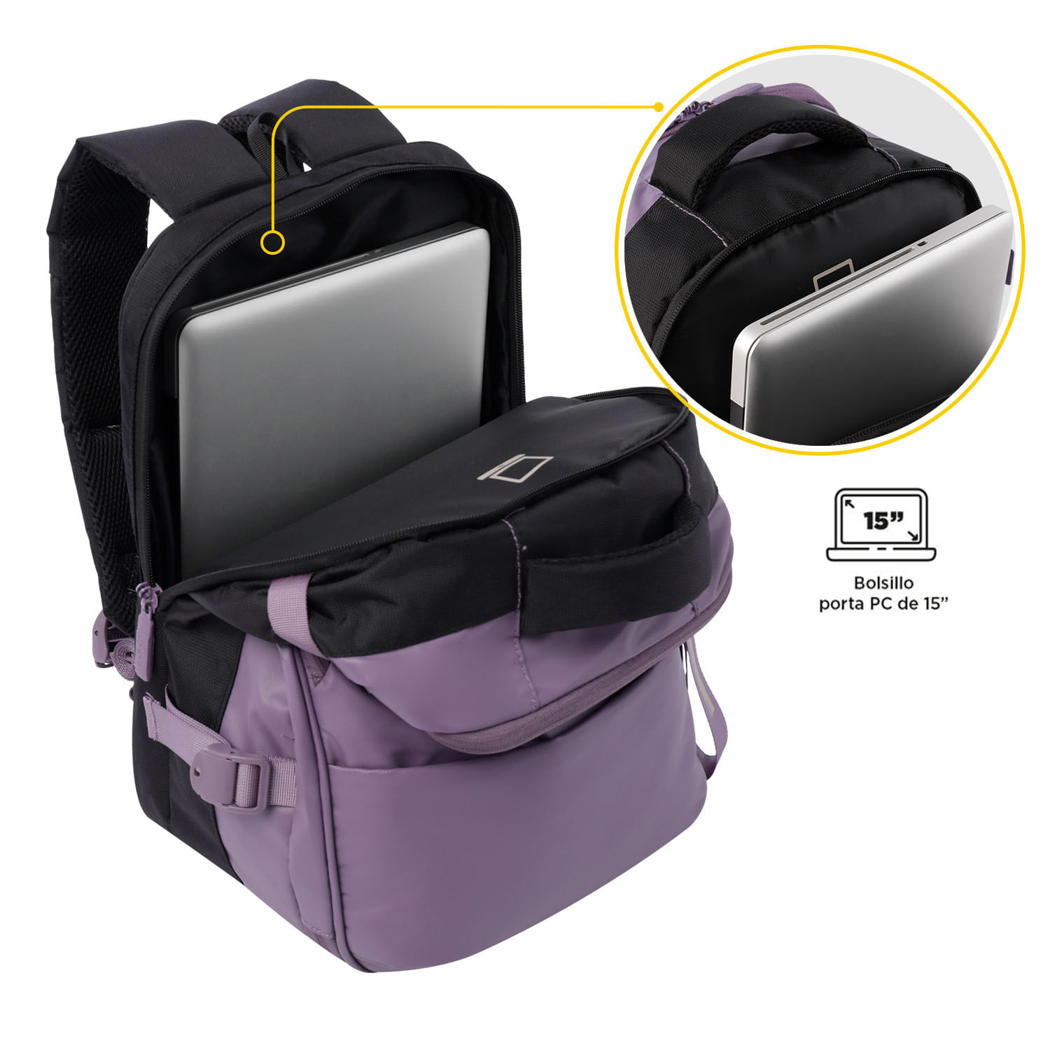 Morral de Viaje Multifuncional Trip Mediano Morado