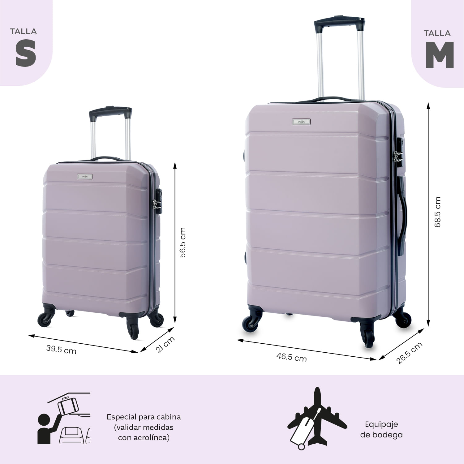 Luggage Maleta Talla S Medidas Kit X3 Maleta Viaje 360 Rayatta M S