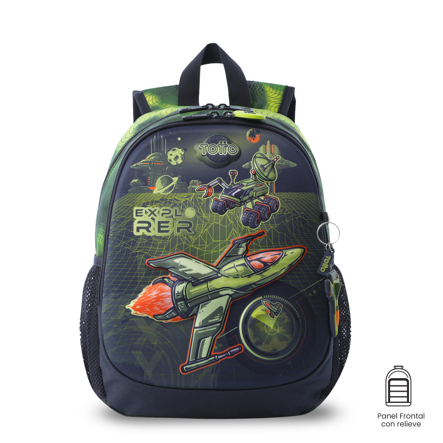 Mochila Totto para Niño Explorer Ship Pequeño Verde Totto