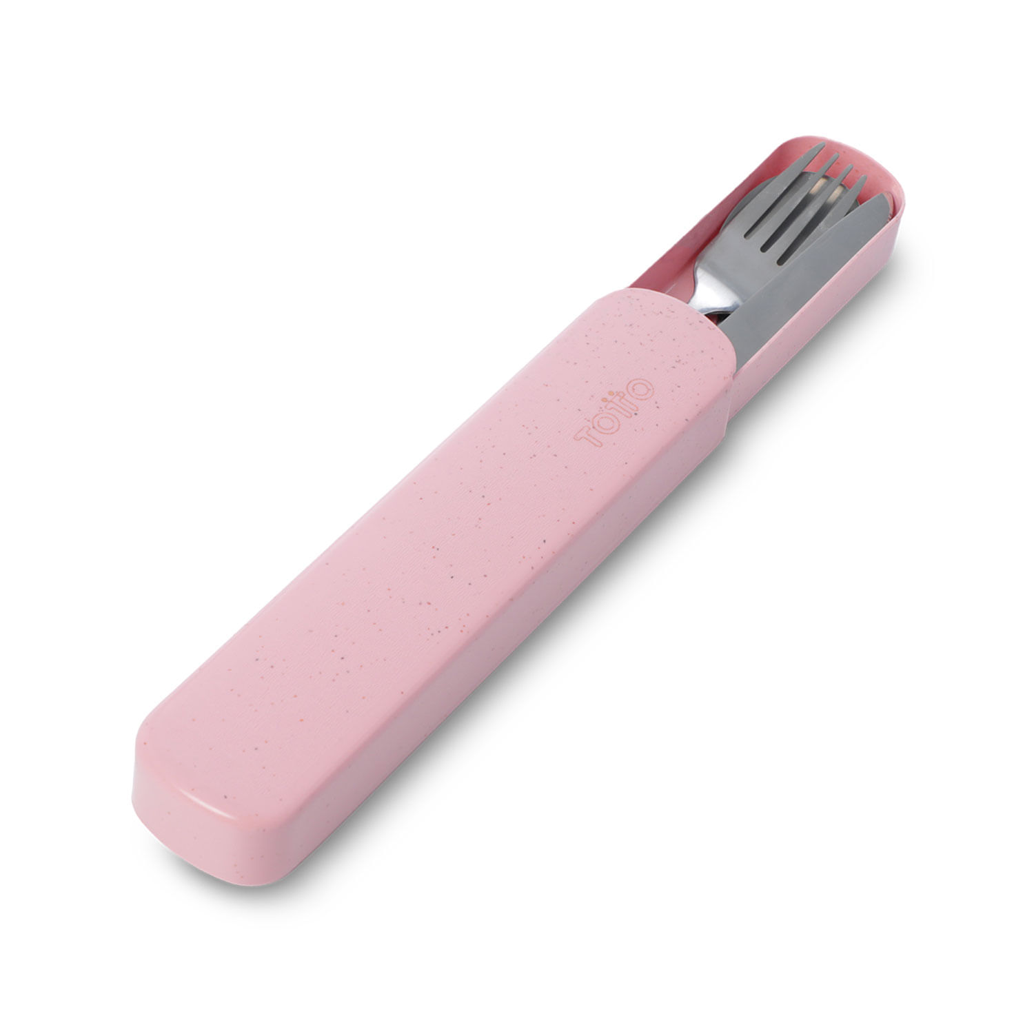 Set de cubiertos X3 Spunt color Rosado | Totto