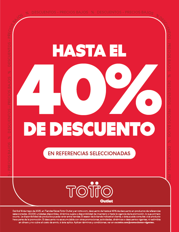 HASTA 40% DE DESCUENTOS EN OUTLET Y .COM