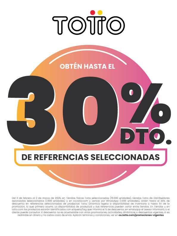 Hasta 30% off en referencias seleccionadas