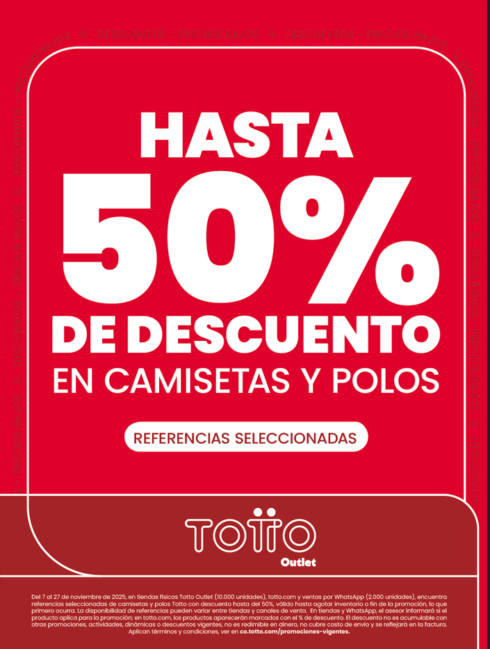 Hasta 50% off en camisetas y polos
