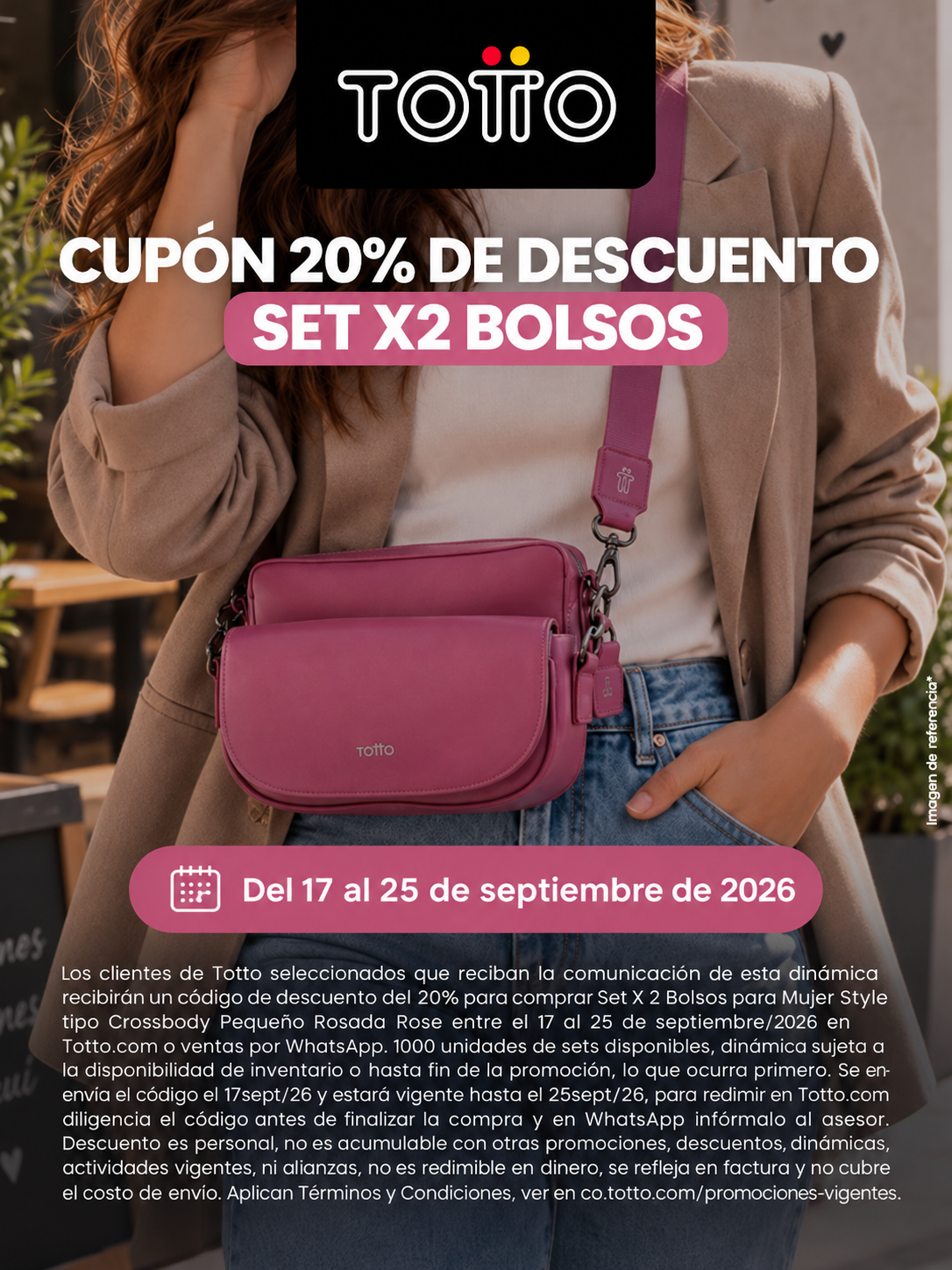 Set x2 Bolsos con 20% 