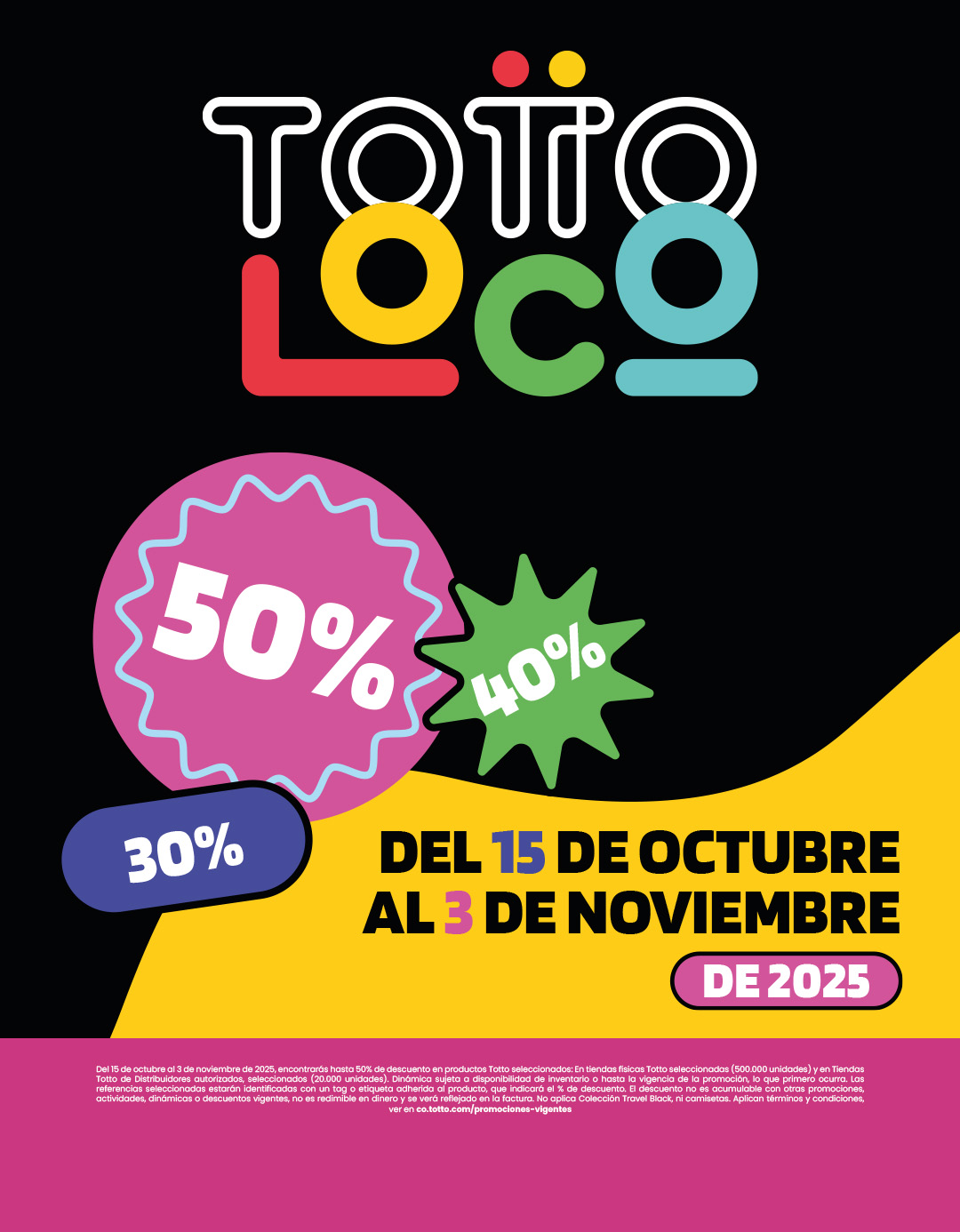 Totto loco con hasta 50% de Descuento