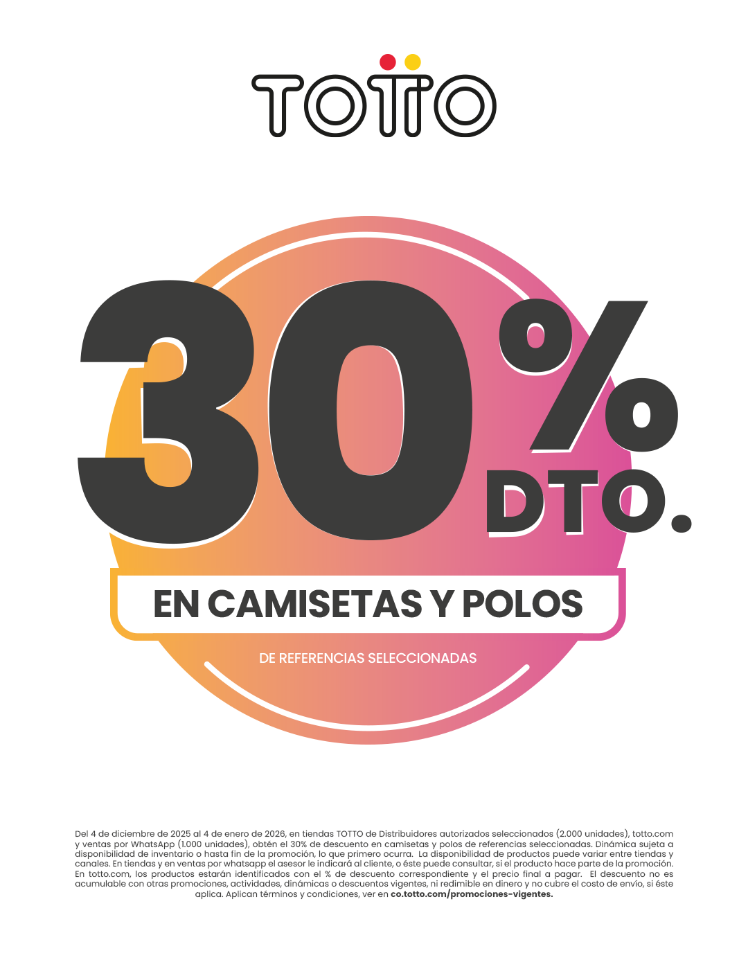 30DTO En camisetas y polos - Ref seleccionadas