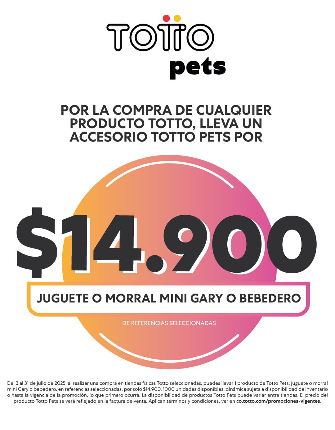Juguete o Mini Gary o Bebedero de Pets a $14.900