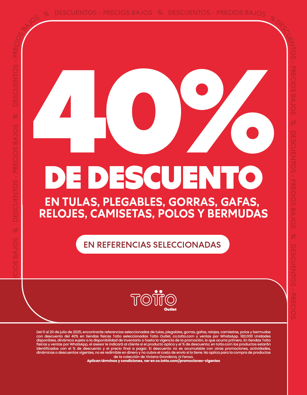 40% Descuento en Productos de Lineas Seleccionadas