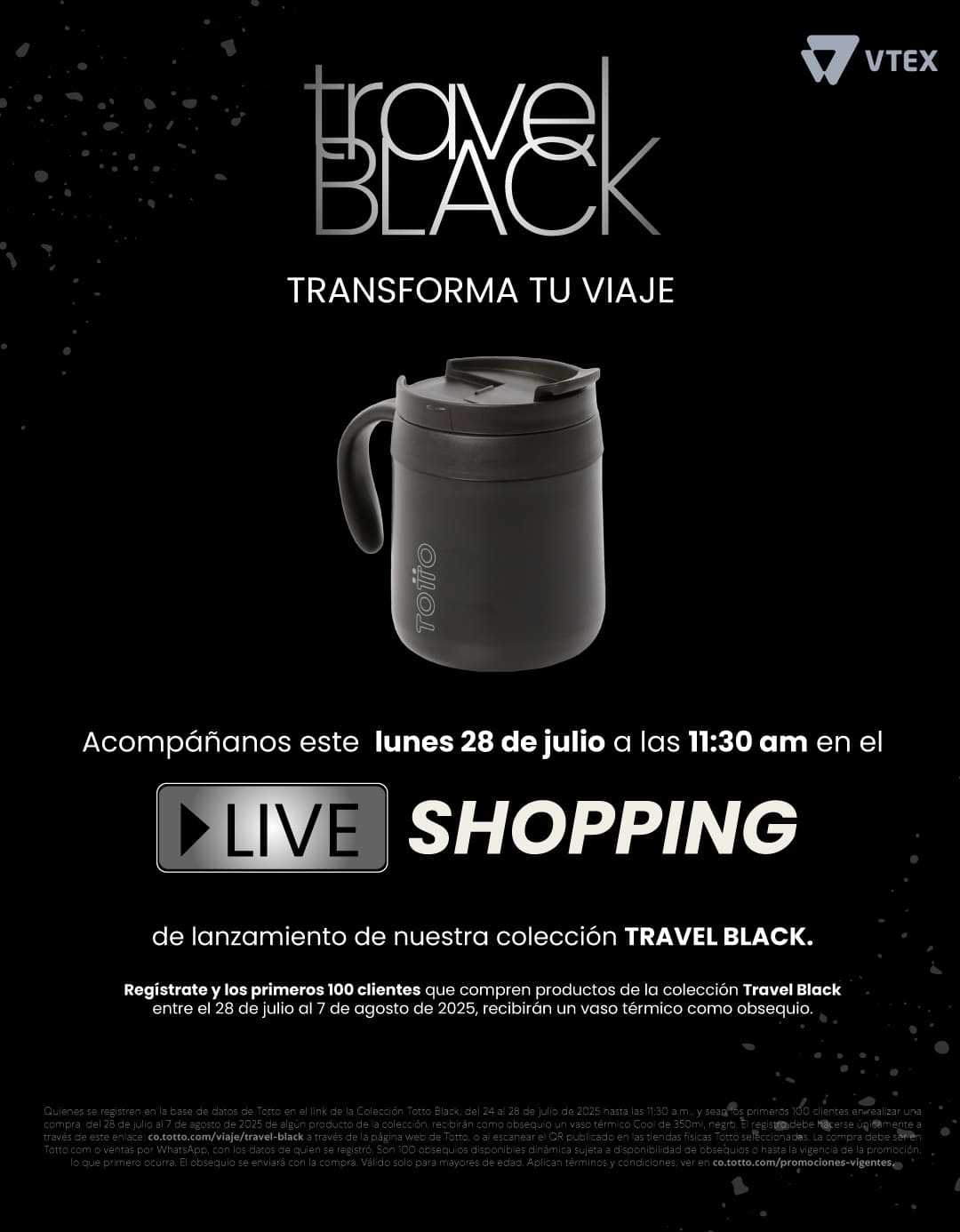 Live Shopping Travel Black 28 Julio